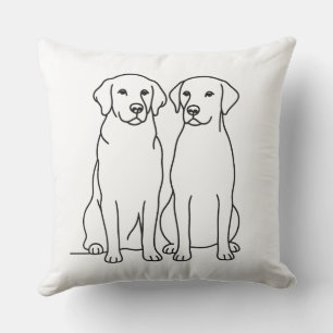 Aangepaste naam Golden Retriever & Labrador Minima Kussen