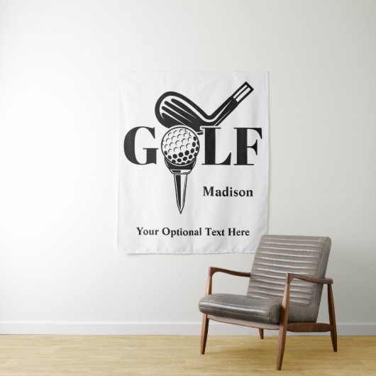 Aangepaste Naam Golf Wandkleed (In situ)