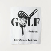 Aangepaste Naam Golf Wandkleed (Voorkant)