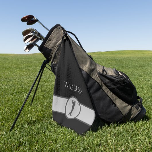 Aangepaste naam Golfer-cadeaus Golfhanddoek (Groen)
