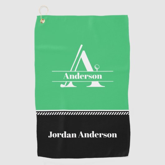 Aangepaste naam golfhanddoek (Voorkant)