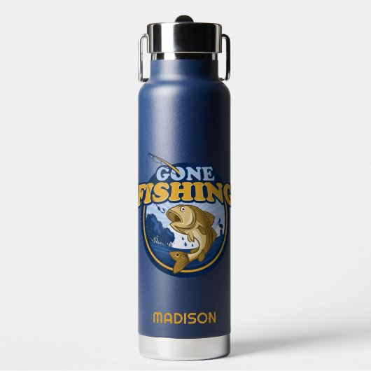 Aangepaste naam "Gone Gevist" Waterfles (Voorkant)