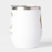 Aangepaste Naam Gouden Folie Blush Roze Rozen Lett (Rechts)