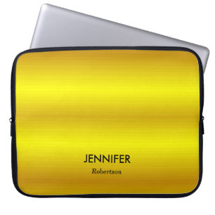 Aangepaste naam gouden verloop laptop sleeve
