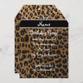 Aangepaste naam goudglittersplaat kaart (Voorkant / Achterkant)