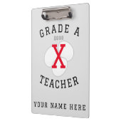 Aangepaste naam Grade A Teacher - Not Eggs - Klemb Klembord (Links)