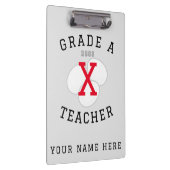 Aangepaste naam Grade A Teacher - Not Eggs - Klemb Klembord (Rechts)