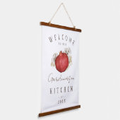 Aangepaste naam Granaatappel Fruit Kitchen Art Hangend Wandkleed (Gebogen)