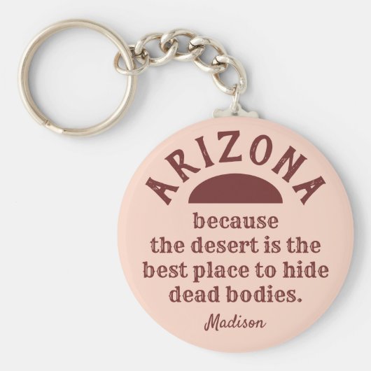 Aangepaste naam grappig ARIZONA Sleutelhanger (Voorkant)