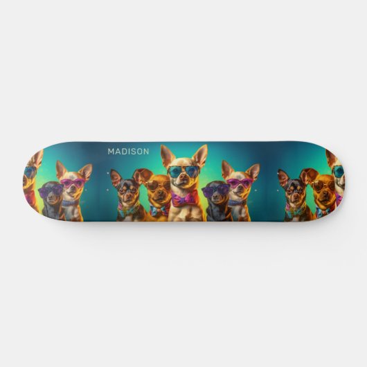 Aangepaste naam Grappige Honden Skateboard (Horizontaal)