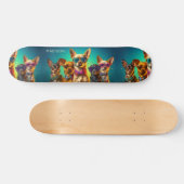 Aangepaste naam Grappige Honden Skateboard (Horizontaal)