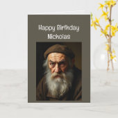 Aangepaste naam Grappige verjaardag oude mensen ch Kaart (Gele Bloem)