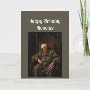 Aangepaste naam Grappige verjaardag zoals computer Kaart