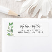 Aangepaste naam Greenery Retouradres Etiket (Insitu)