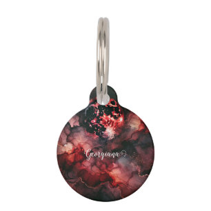 Aangepaste naam Griezelige Bloedmaan Halloween Alc Huisdierpenning