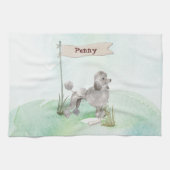 Aangepaste naam grijze portaalpagina theedoek (Horizontaal)