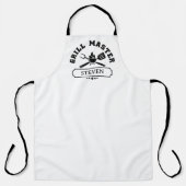 Aangepaste naam Grill Master Schort (Voorkant)