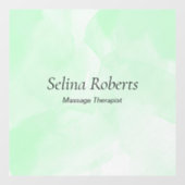 Aangepaste naam groene aquarel raamsticker (Vel)