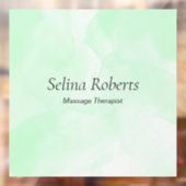 Aangepaste naam groene aquarel raamsticker (Vel 2)