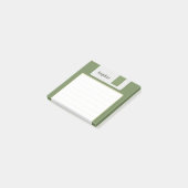 Aangepaste naam groene floppy disk post-it® notes (Schuin)