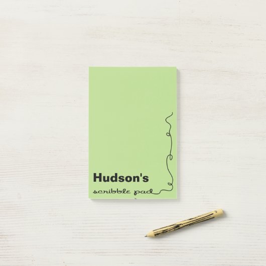 Aangepaste naam: Groene plakband Post-it® Notes (Op bureau)