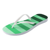 Aangepaste naam Groene strepen Patroon Teenslippers (Schuin)