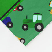 Aangepaste naam groene tractoren fleece deken (Hoek)