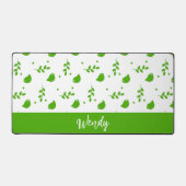 Aangepaste naam groene vogels bureaumat (Voorkant)