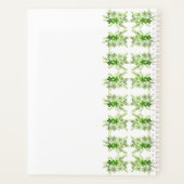 Aangepaste naam groene waterverf bloem planner (Achterkant)