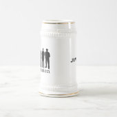 Aangepaste naam groomsman bachelor bier stein mok (Center)