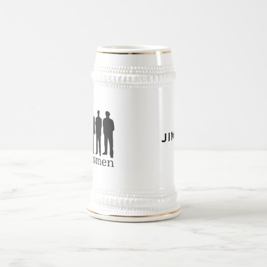 Aangepaste naam groomsman bachelor bier stein mok (Center)