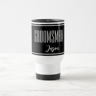 Aangepaste naam Groomsman Travel Mug Reisbeker