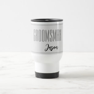 Aangepaste naam Groomsman Travel Mug Reisbeker