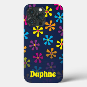 Aangepaste naam Groovy Hippie Flower iPhone 13 Pro Hoesje