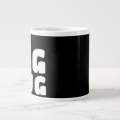 Aangepaste naam Grote Mok Zwart Wit C00 Leuke nieu (Voorkant)