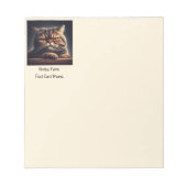 Aangepaste naam Grumpy Grouchy Kat Kitten Dier Notitieblok (Voorkant)