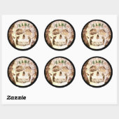 AANGEPASTE NAAM GRUNGE SKELET RONDE STICKERS (Vel)