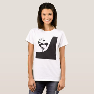 Aangepaste naam Hallo zwart-wit Golf T-shirt