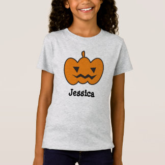 Aangepaste naam Halloween Pumpkin T-shirt