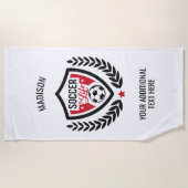Aangepaste naam Handdoek Logo Voetbal (Voorkant)