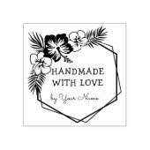 Aangepaste naam Handgemaakt met Liefde Rubberstempel (Afrduk)