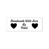Aangepaste naam Handgemaakt met Love stempel (Afrduk)