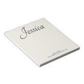 Aangepaste naam Handgeschreven script contactgegev Notitieblok (Schuin)