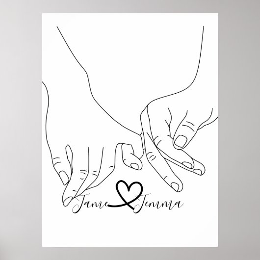 Aangepaste naam Handlijn Poster (Voorkant)