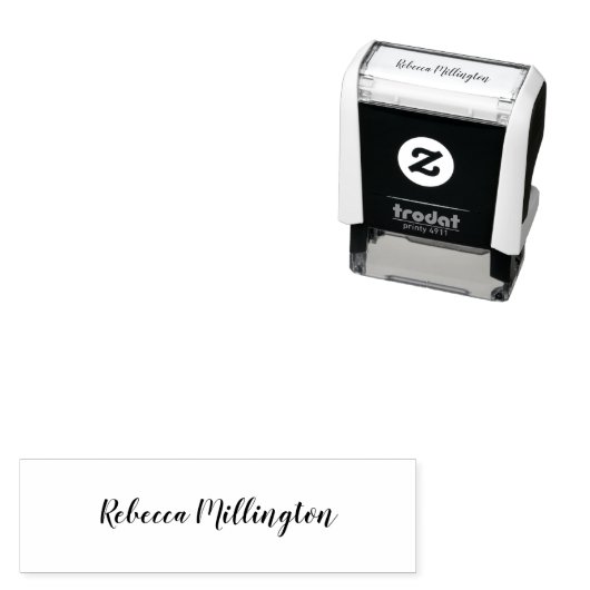 Aangepaste Naam Handtekening Monogram Modern Zelfinktende Stempel (In situ)