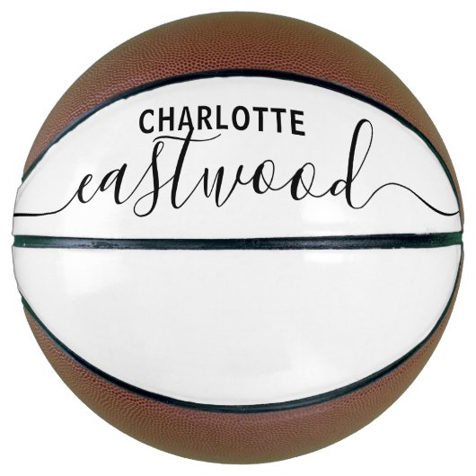 Aangepaste naam handtekening script basketbal (Voorkant)
