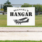 Aangepaste Naam Hangar Cessna Vliegtuigpiloot Luch Spandoek (Insitu)