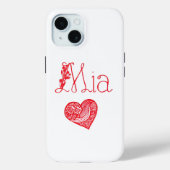 Aangepaste naam & hart – gepersonaliseerde iPhone Case-Mate iPhone Case (Achterkant)