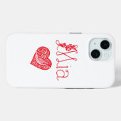 Aangepaste naam & hart – gepersonaliseerde iPhone Case-Mate iPhone Case (Achterkant (horizontaal))
