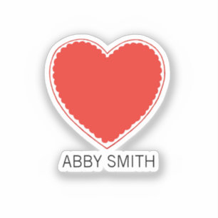 Aangepaste Naam Hart Kind Waterfles Vinyl Sticker